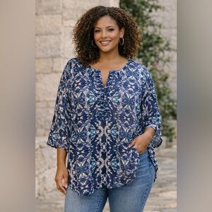 Coldwater Creek, Women’s blouse 3/4 sleeves, Size: 2X.